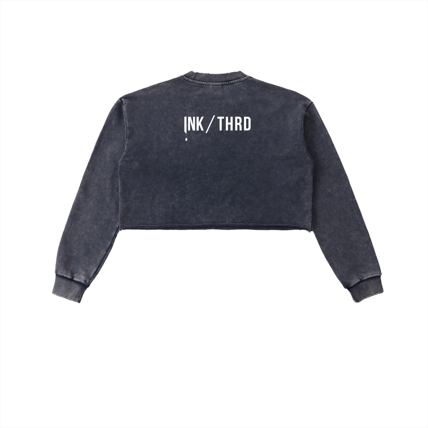 Saved By Grace. Built for War. Snow Washed Cropped Sweatshirt.