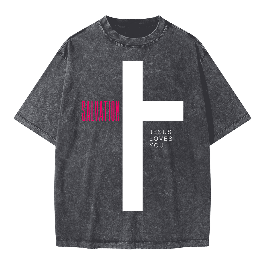 Salvation Oversized Snow Wash Unisex T-shirt