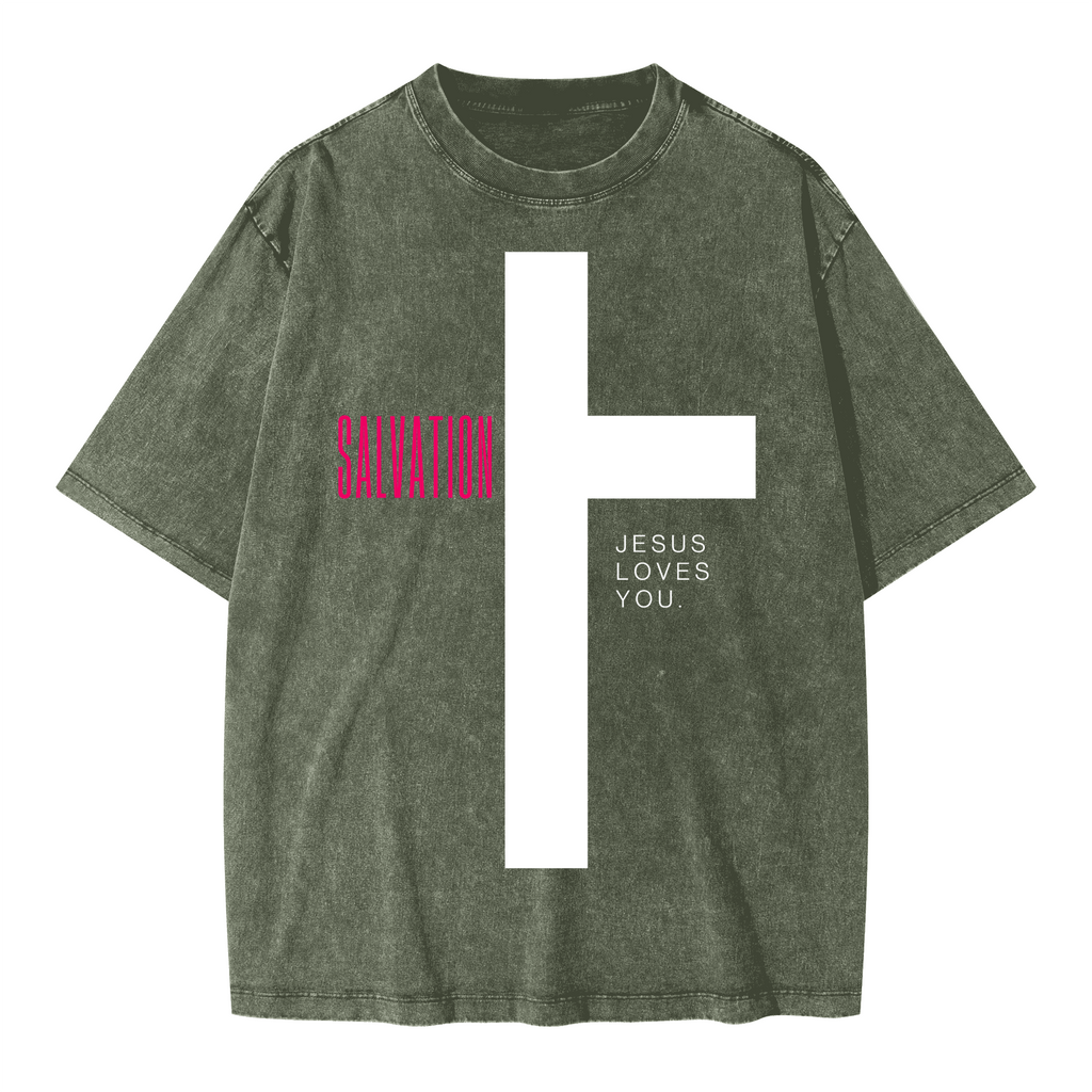 Salvation Oversized Snow Wash Unisex T-shirt