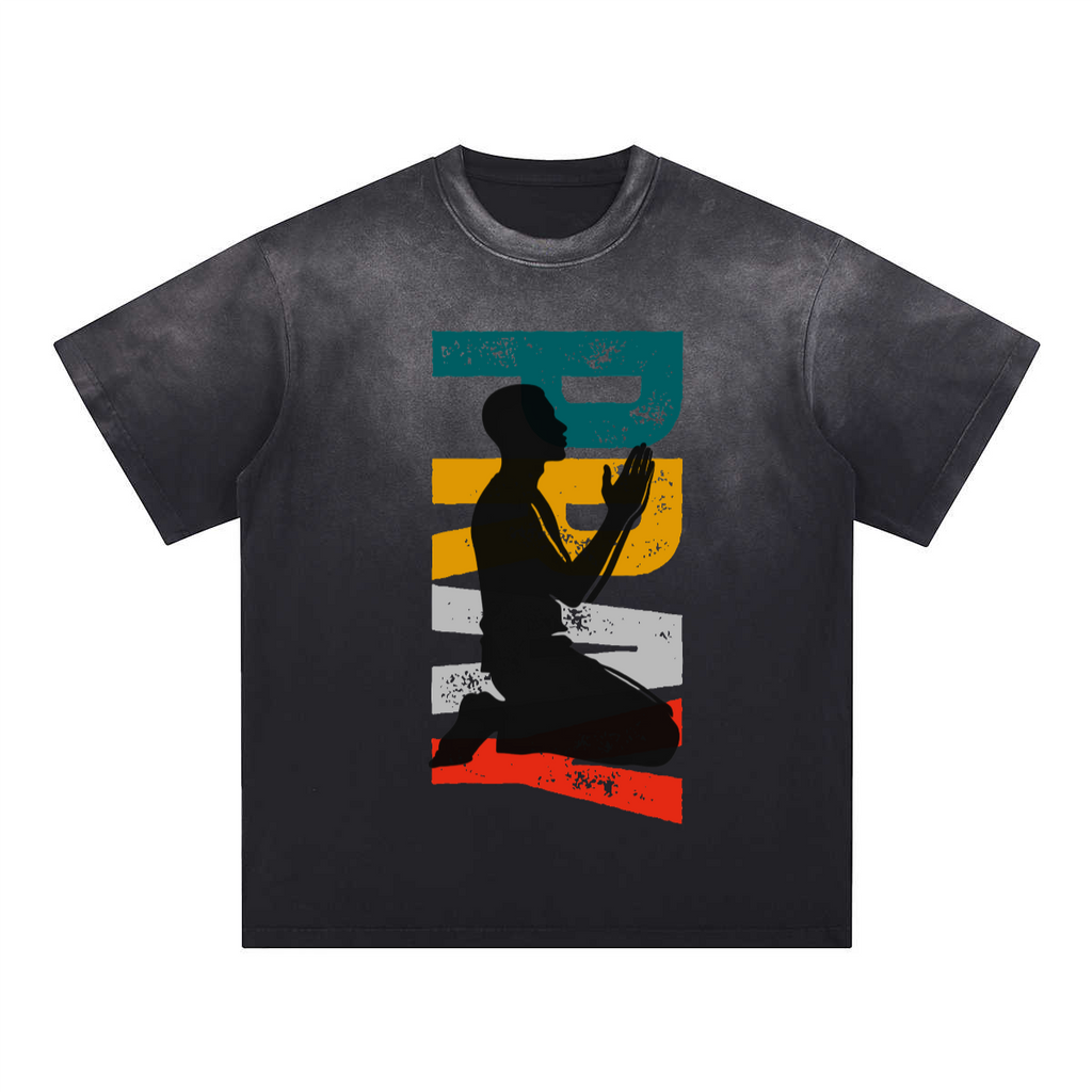 PRAY Washed Gradient T-Shirt