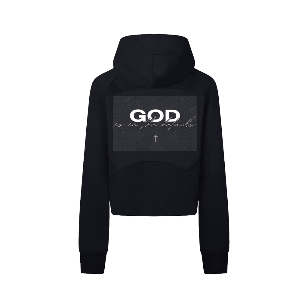 Cropped Zip-Through Hoodie