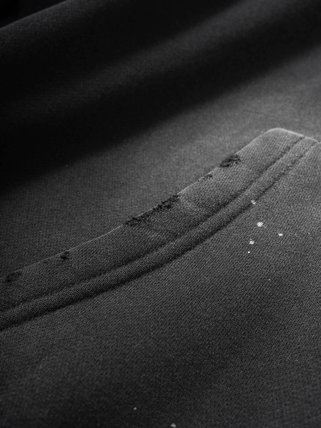 Vintage Wash Frayed Fleece Hoodie