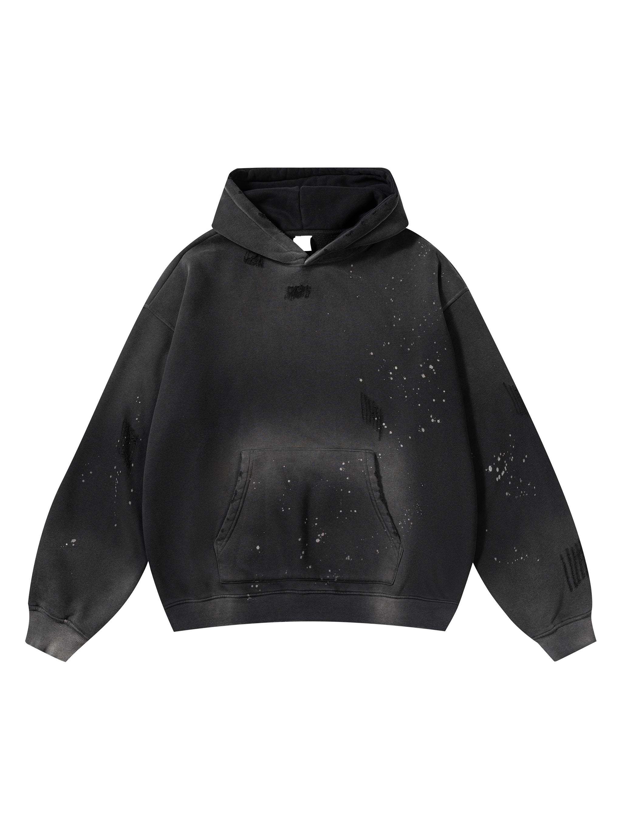Vintage Wash Frayed Fleece Hoodie