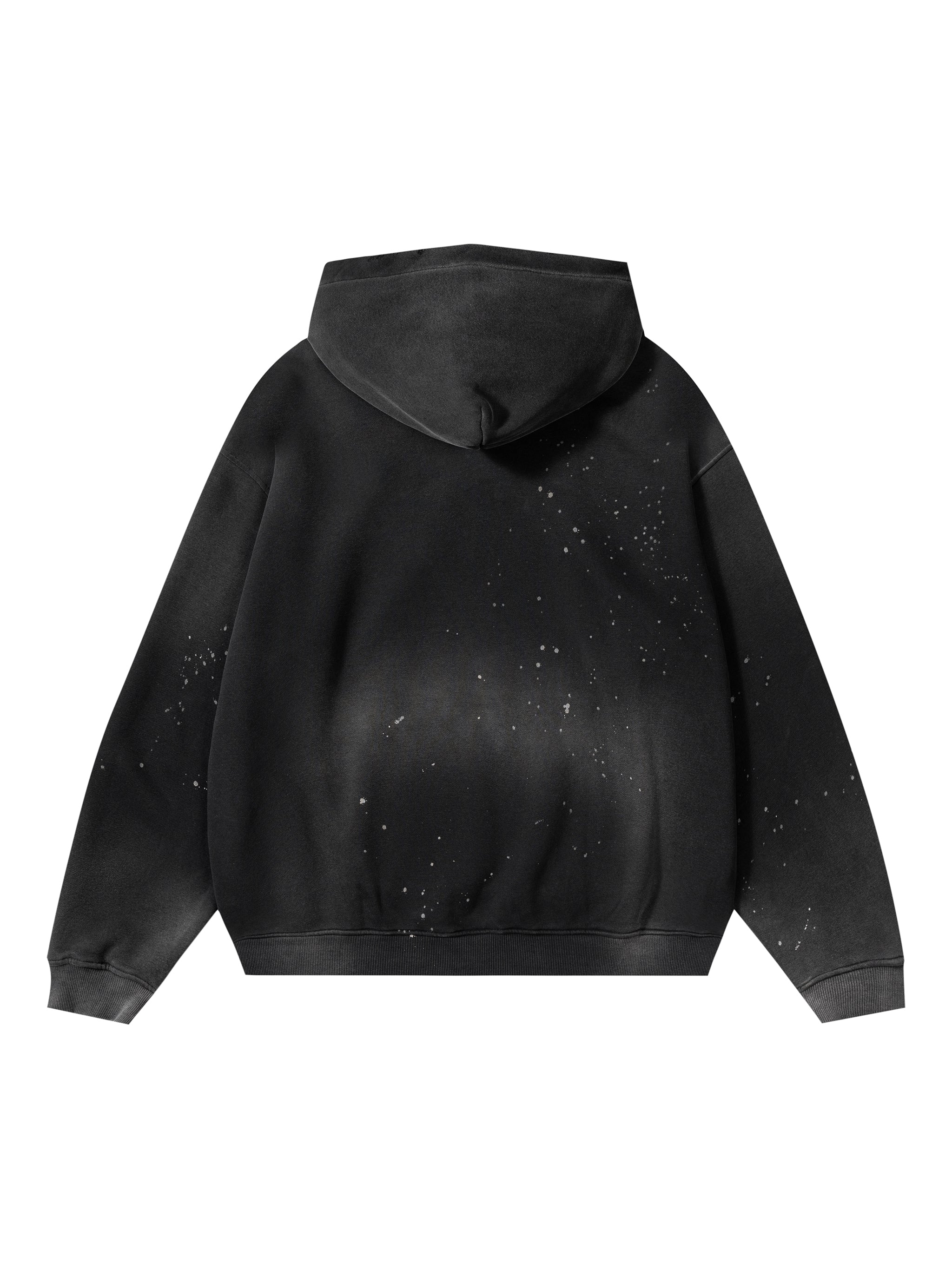 Vintage Wash Frayed Fleece Hoodie
