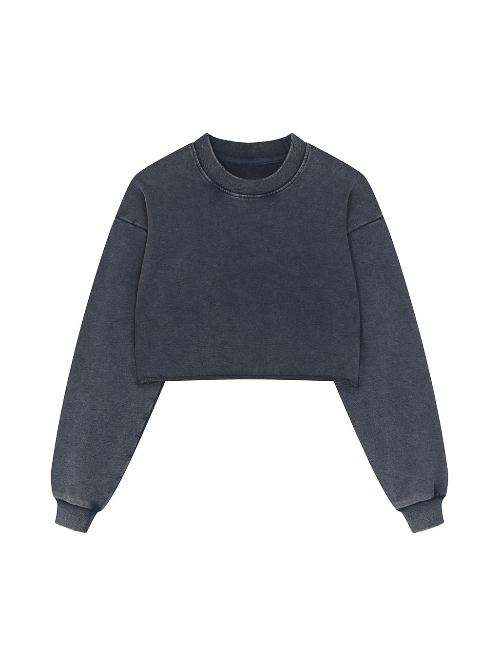 Saved By Grace. Built for War. Snow Washed Cropped Sweatshirt.