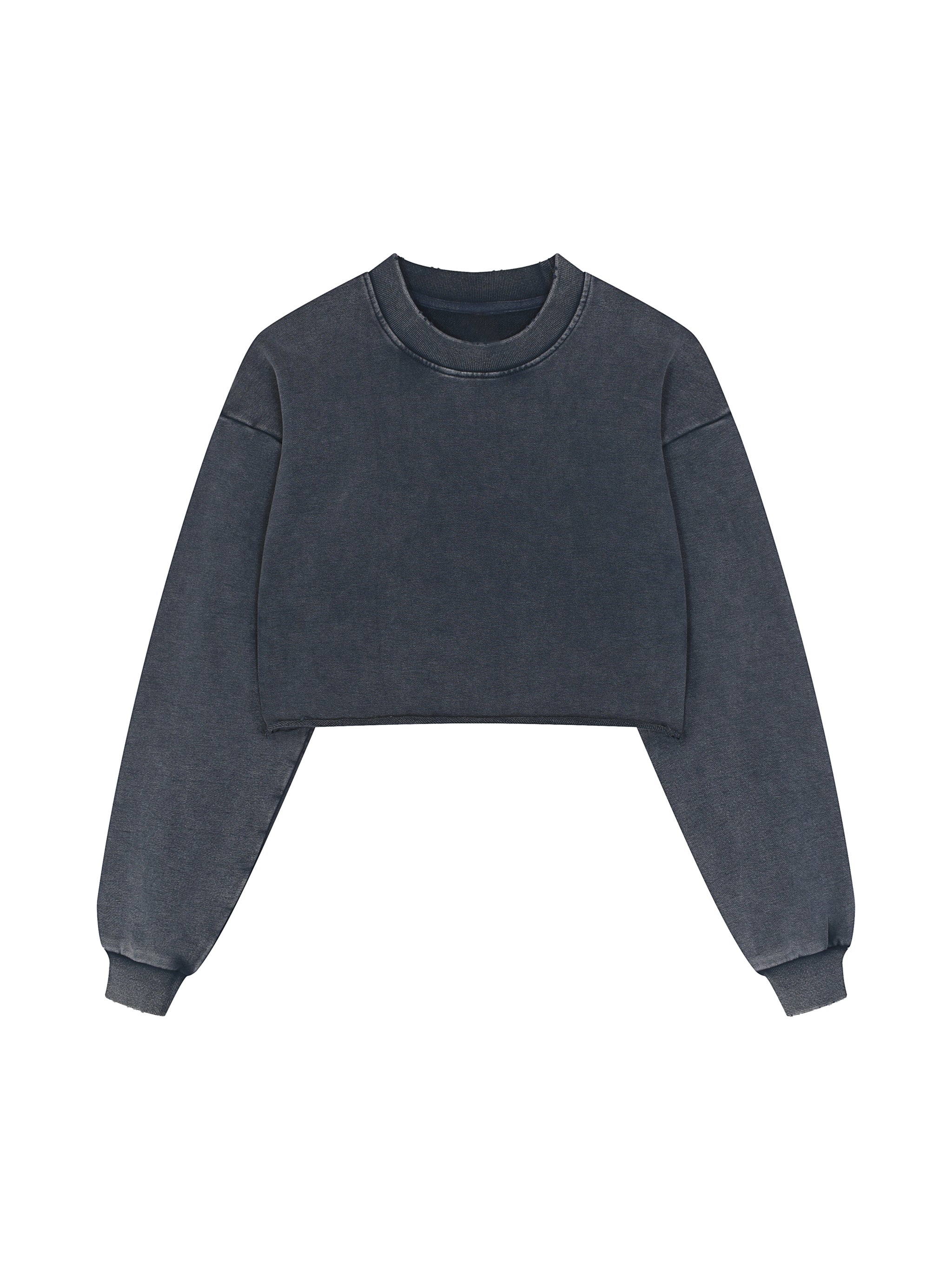 Saved By Grace. Built for War. Snow Washed Cropped Sweatshirt.